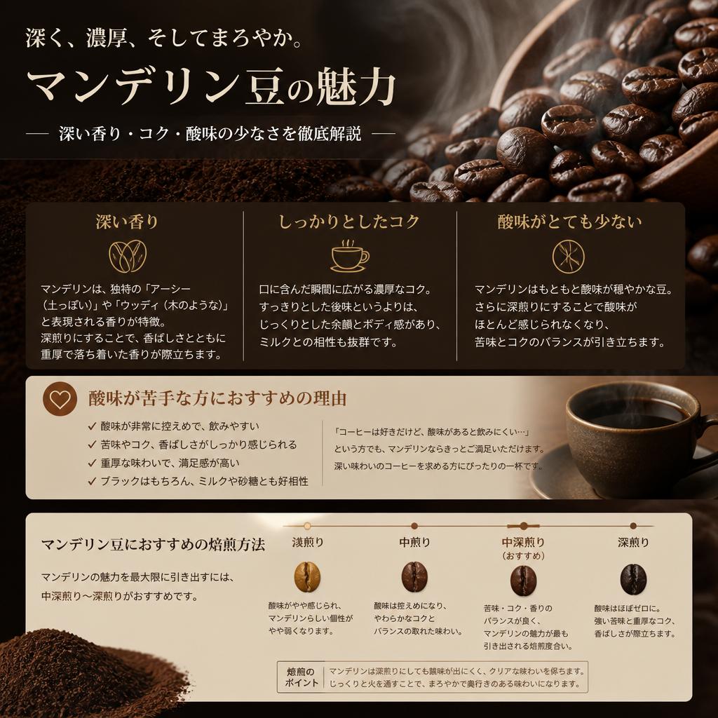 マンデリン豆の特徴