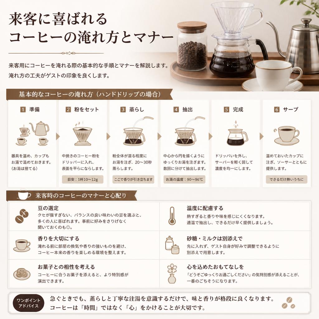 コーヒーの淹れ方とそのマナー