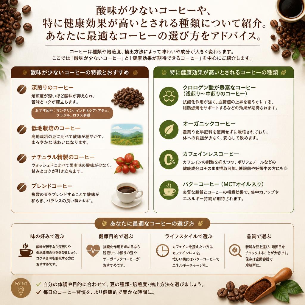 健康効果を最大化するコーヒーの種類