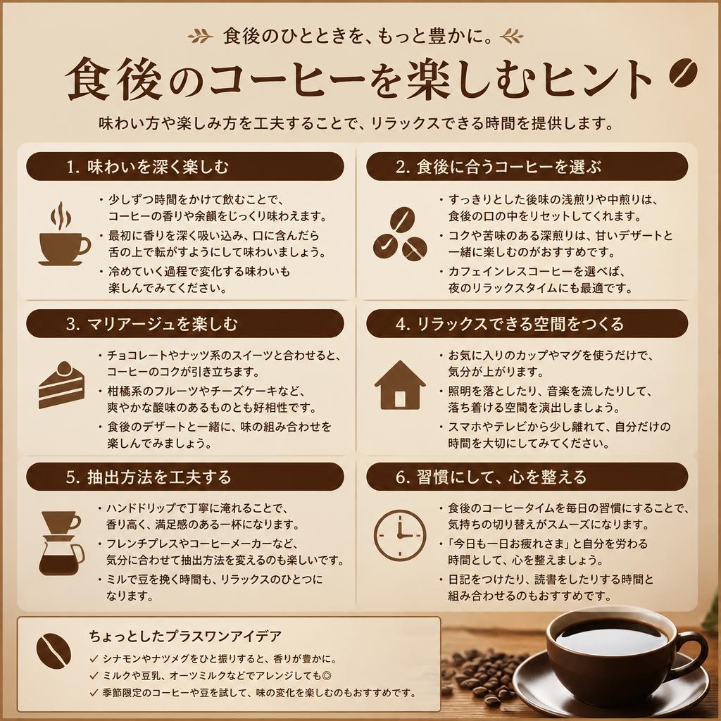コーヒータイムを楽しむためのヒント