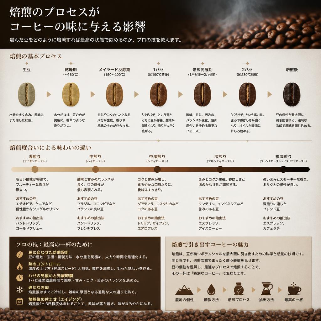 香りと深みを引き出すための焙煎